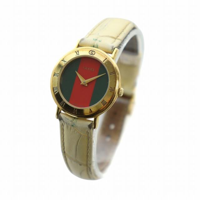 【美品】GUCCI時計 3000.2.L 新品電池 稼働品 ブラック ゴールド Yahoo!オークション -「グッチ 3000.2.l」の落札相場・落札価格