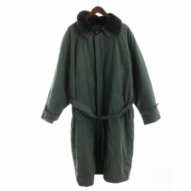 【中古】ブガッティ bugatti ヴィンテージ ステンカラーコート 長袖 総裏地 ロング ジレ ライナー付き ミンクファー