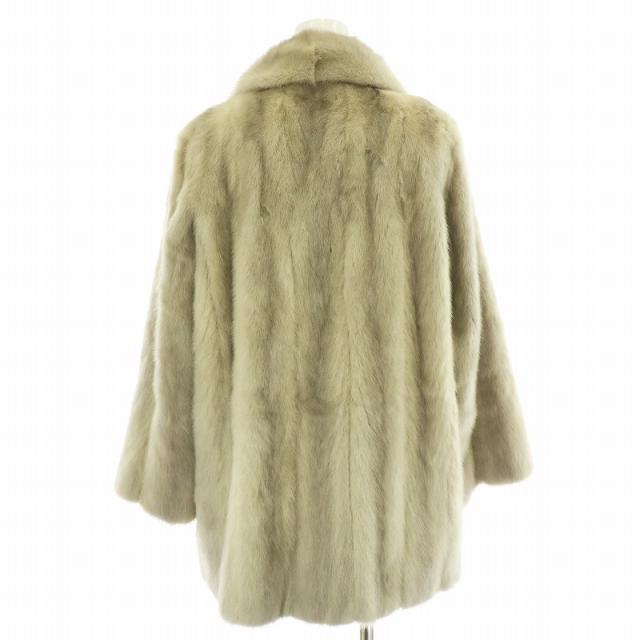 中古】ノーブランド ファーコート 毛皮コート サファイアミンク ハーフ
