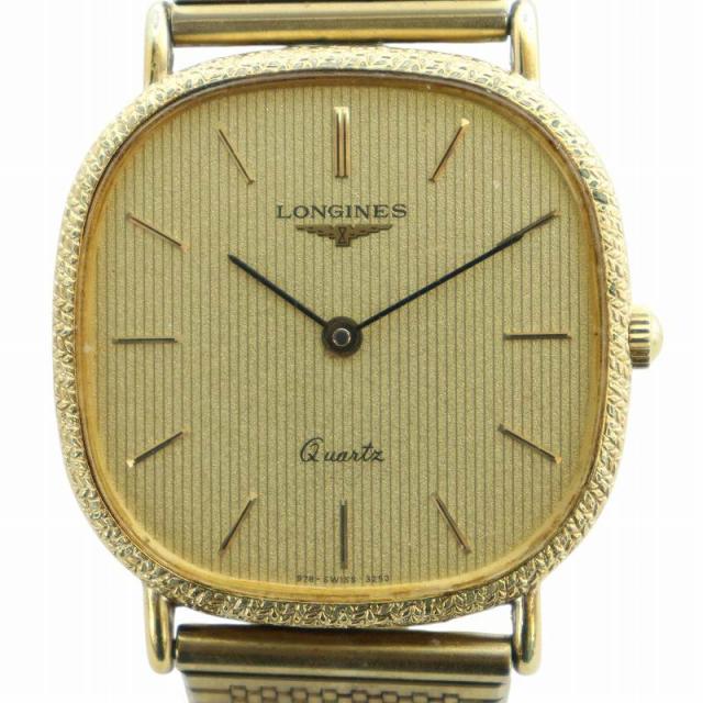 LONGINES ロンジン ゴールド 腕時計 クォーツ 中古】ロンジン LONGINES 腕時計 ウォッチ クォーツ ロゴ スクエア
