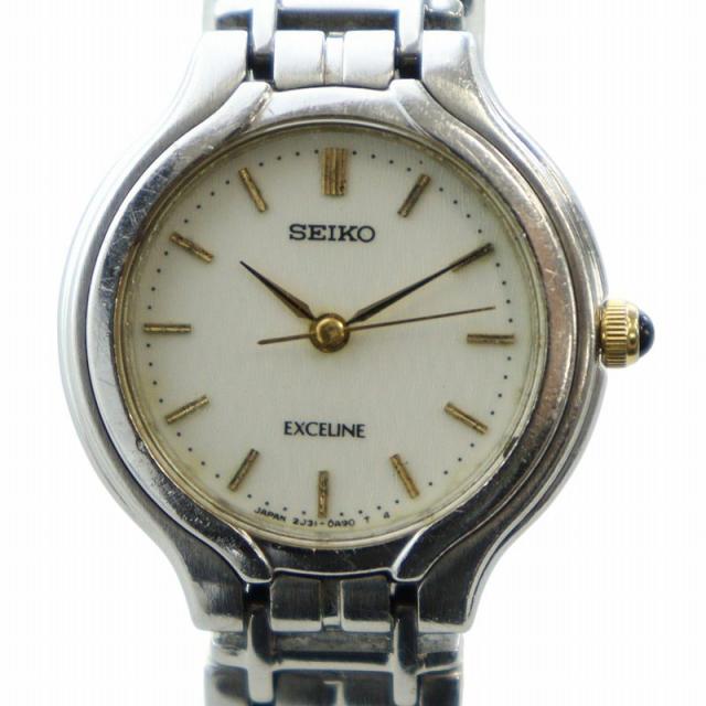 SEIKO EXCELINE 腕時計 ウォッチ クォーツ quartz ゴールド色 4N20-5160 セイコー ジャンク