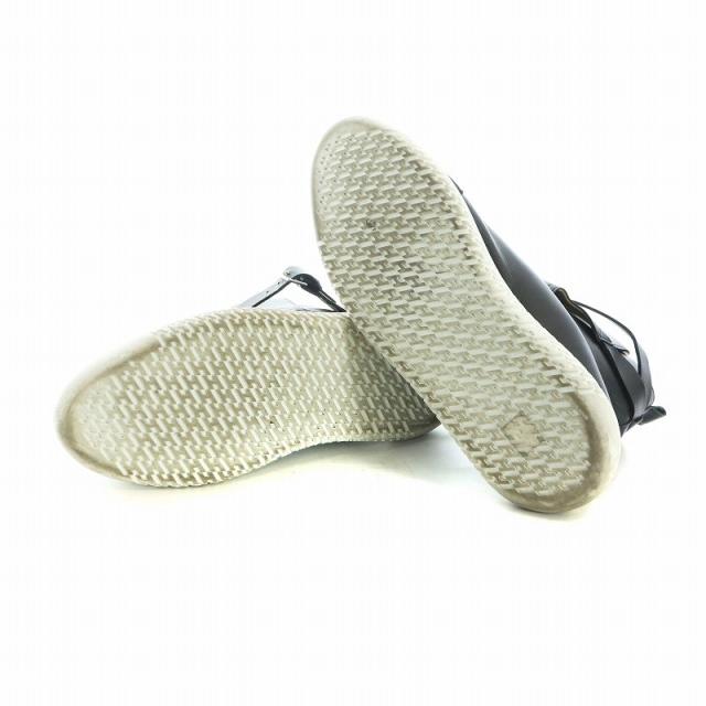 【中古】エルメス HERMES ショートブーツ ベルト レザー ラバー 切替 ロゴ 44 28.5cm 黒 ブラック 192516ZH