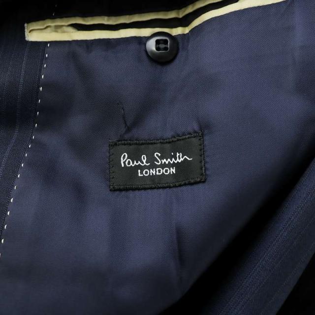 【美品】 ポールスミス × ロロピアーナ 【裏地はオシャレな花柄】SUPER120s FOUR SEASONS 2B スーツ ブラック 黒ST セットアップ M～L相当