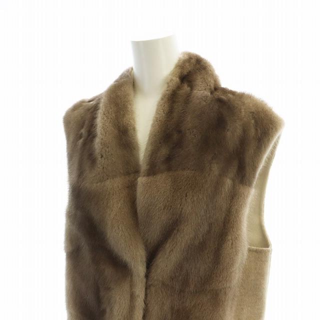 中古】ファーコート ミンク ショート丈 11 茶 ブラウン /OU レディース
