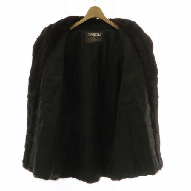 【中古】エンバ EMBA ファーコート アウター 毛皮 ミンク ミドル 肩パッド 11 L 茶色 ブラウン /XZ ■GY11 レディース 中古】エンバ EMBA ファーコート アウター 毛皮 ミンク ミドル 肩