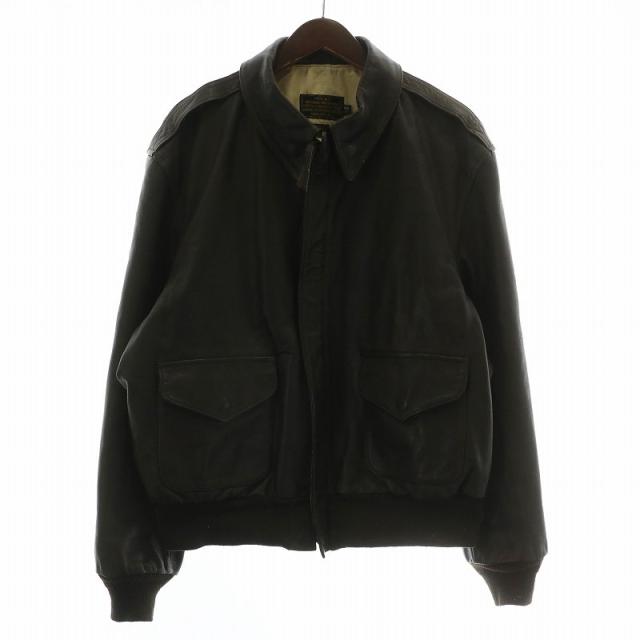 SP古着　ボンバージャケット　フライトジャケット　ブルゾン　ブラウン　ショート丈 SP古着 ボンバージャケット フライトジャケット ブルゾン ネイビー L