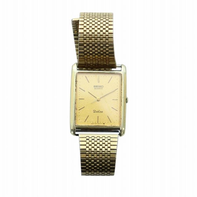 セイコー クォーツ ドルチェ スクエア ゴールドカラー文字盤 9531-5060