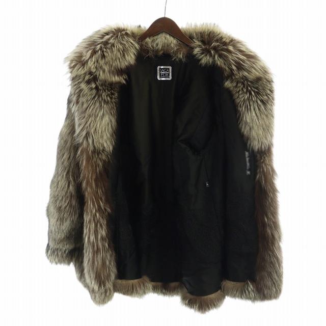 【美品】SAGA FOX 金サガ フォックスファーコート ブラック 11号 L 美品】SAGA FOX 金サガ フォックスファーコート ブラック 11号 L