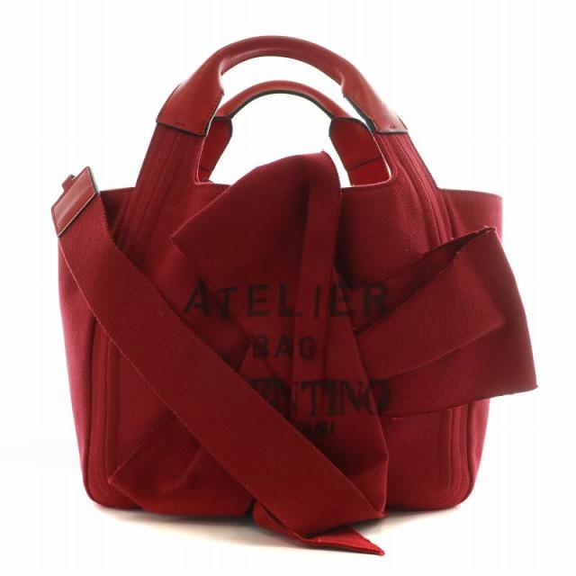 VALENTINO アトリエ トートバッグ キャンバス レザー VALENTINO