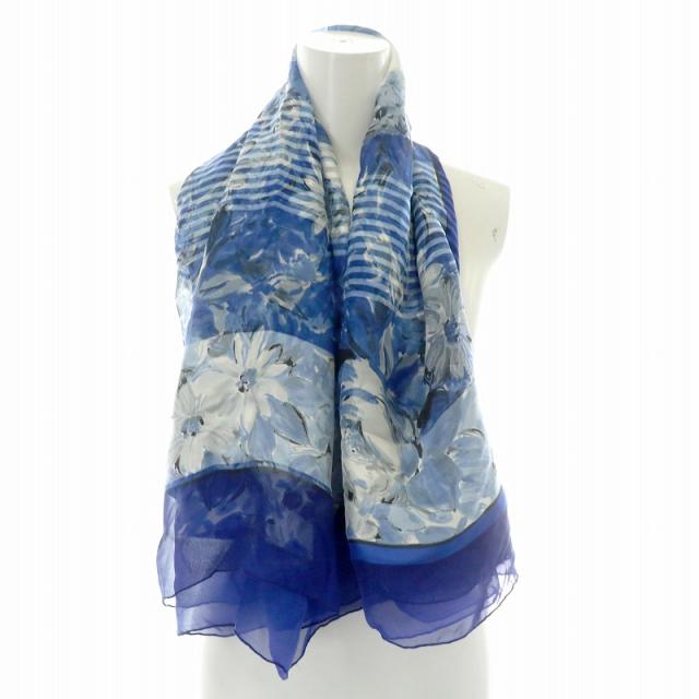 Christian Dior 大判スカーフ ショール カレ 花柄 シルク 85×86