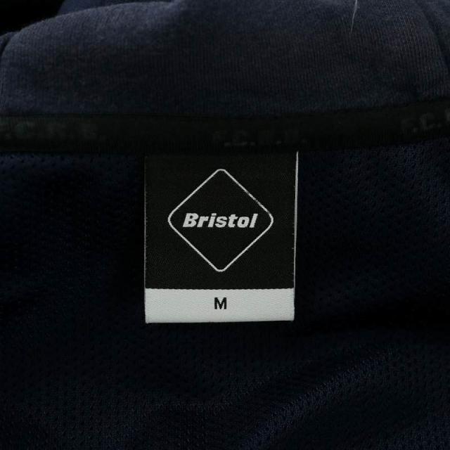 【中古】F.C.Real Bristol FCRB 18AW VENTILATION HOODY パーカー スウェット 星柄 ジップアップ M 紺 FCRB-189029