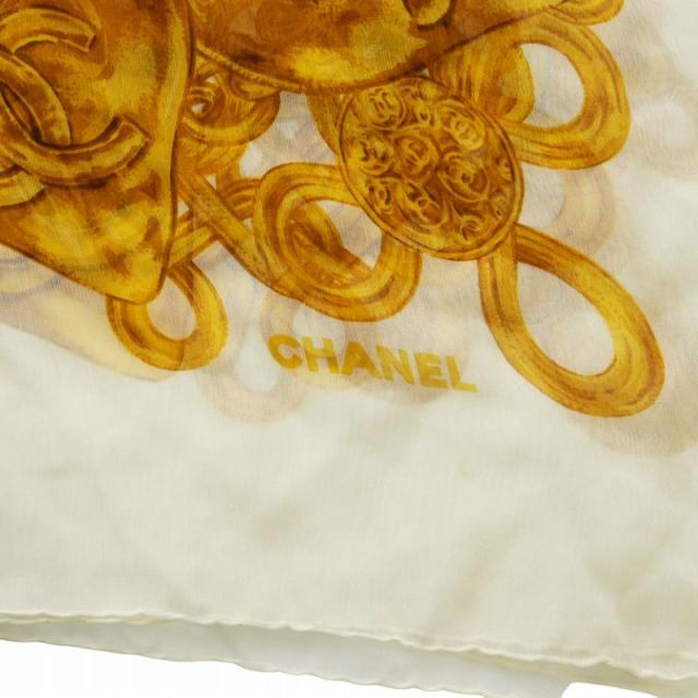 中古】シャネル CHANEL 大判 スカーフ ストール ロゴ ココマーク