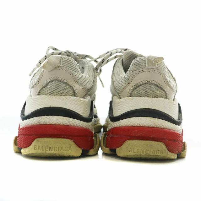 【中古】バレンシアガ BALENCIAGA トリプルS TRIPLE S ダッドスニーカー ローカット ロゴ US7 24.5cm グレー 524037