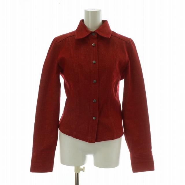 GUCCI デニムジャケット 赤 美品 中古】グッチ GUCCI デニムジャケット Gジャン ジージャン 38 S