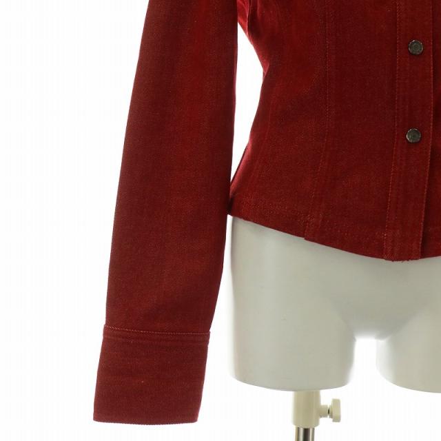 GUCCI デニムジャケット 赤 美品 中古】グッチ GUCCI デニムジャケット Gジャン ジージャン 38 S