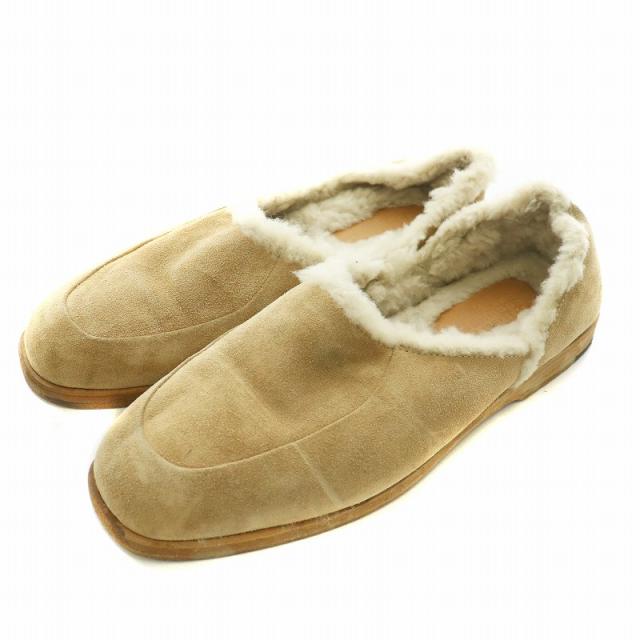 【中古】マルタンマルジェラ 22 Martin Margiela 22 ボアスリッポン ムートン スエード ラウンドトゥ 43 28cm 茶色