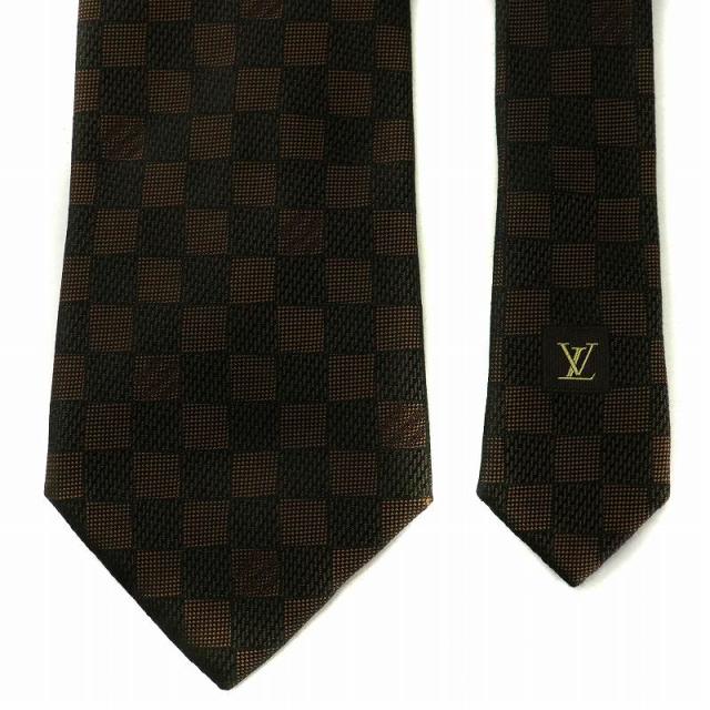 ルイヴィトン LOUIS VUITTON ダミエ ブラウン ネクタイ ネクタイ