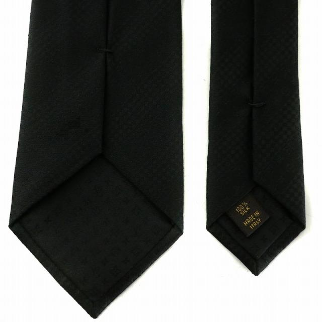 LOUIS VUITTON ダミエ ネクタイ ブラック 中古】ルイヴィトン LOUIS