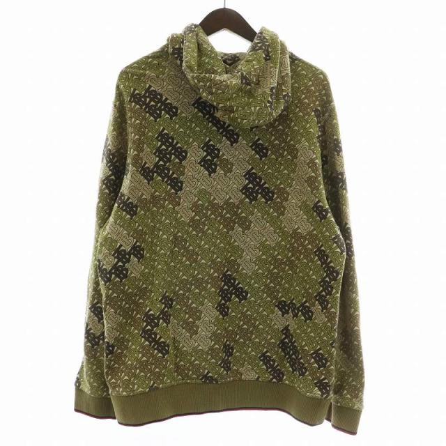【中古】バーバリー ロンドン 21SS TBモノグラム パーカー スウェット プルオーバー カモフラ 迷彩柄 カーキ L バーバリーロンドン パーカー L 中古】バーバリー ロンドン 21SS TB
