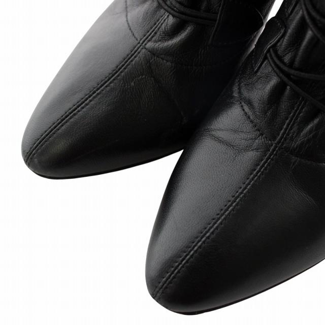 中古】Christian louboutin ショートブーツ レザー ポインテッドトゥ