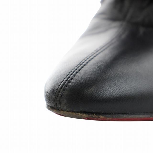 中古】Christian louboutin ショートブーツ レザー ポインテッドトゥ
