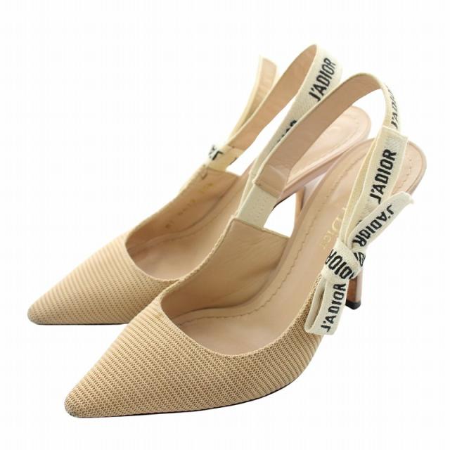 J'ADIOR ベージュ ポインテッドトゥヒール Christian Dior J´ADIOR パンプス スリングバック メッシュ