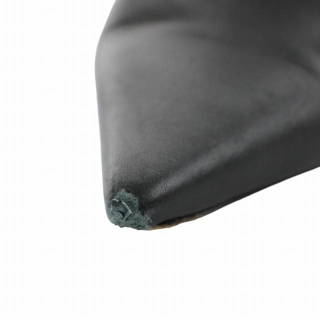 【中古】ジミーチュウ JIMMY CHOO ミュール パンプス レザー ポインテッドトゥ ピンヒール チェーン 35.5 22.5cm 黒