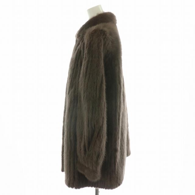【Mario Valentino】BLACK GLAMA　グレー 毛皮コート MarioValentino×BLACKGLAMA ブラックグラマ ミンク 毛皮 Mario