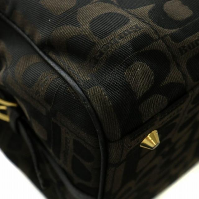 【中古】バーバリーズ ヴィンテージ ボストンバッグ ショルダー 2WAY キャンバス レザー ロゴ 総柄 ゴールド金具 茶 中古】バーバリーズ ヴィンテージ ボストンバッグ ショルダー 2WAY