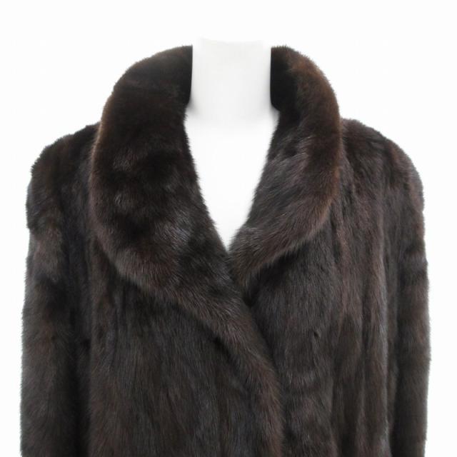 中古】ノーブランド コート ミンクファー ミドル丈 F 茶 ブラウン /HO