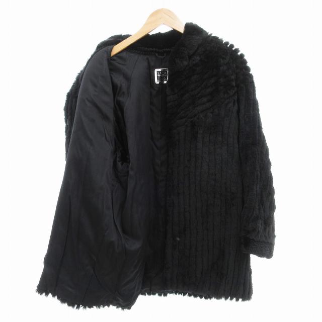 最高級✨　サガフォックス　11号　毛皮コート ジャケット フォックスファーコート】ジャケット×レザー スカーフ総柄裏地 希少
