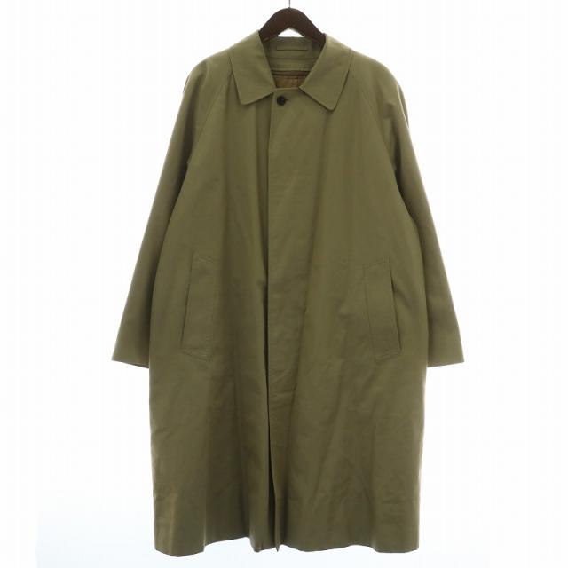 【中古】BURBERRY LONDON ステンカラーコート アウター ロング 比翼ボタン ライナー付き 92-170-5 M ベージュ