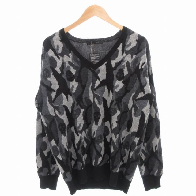 BRIEFING 迷彩柄 セーター Lサイズ グレー系 BRG223M41 迷彩柄セーター