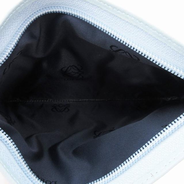 中古】ロエベ LOEWE ポーチ アナグラム 型押しロゴ ライトブルー /AE