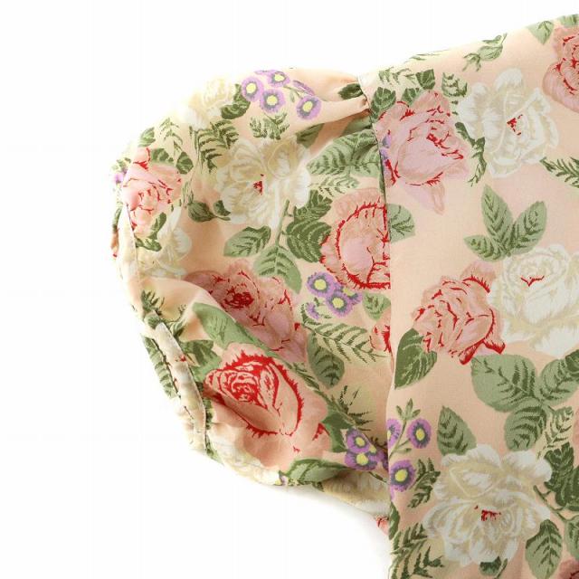 美品✨希少✨ピンクハウス　花柄ロングワンピース　リボン　ピンタック　パフスリーブ 中古】ピンクハウス PINK HOUSE ロングワンピース 花柄 総柄