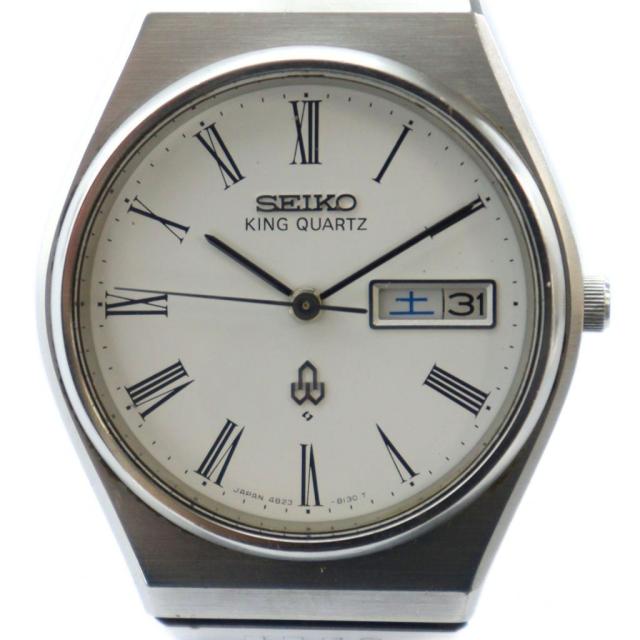 SEIKO セイコー KING QUARTZ キングクォーツ 4822-8010 メンズ 男性 シルバーカラー アナログ 文字盤 クオーツ  SEIKO セイコー KING QUARTZ キングクオーツ 0853-8035
