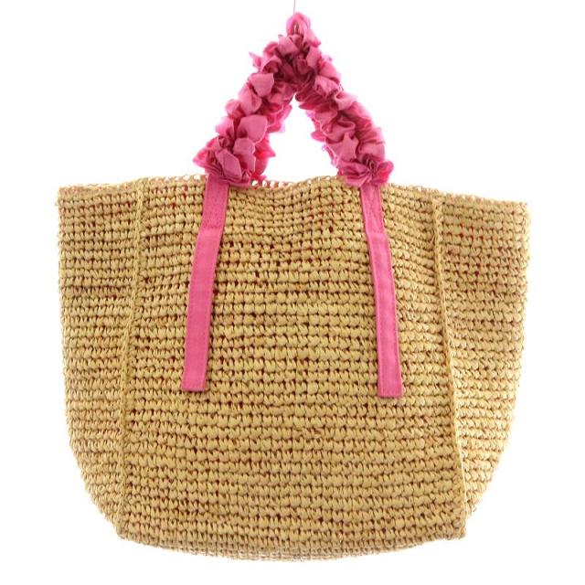 ラドロー　カゴバック　ストロー　ラフィア　グレープハンドル ラドロー】グレープハンドル ラフィア かごバッグ トートバッグ