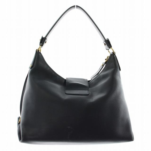 フェラガモ ガンチーニ ゴールド金具 ショルダークラッチ2wayバッグ 黒