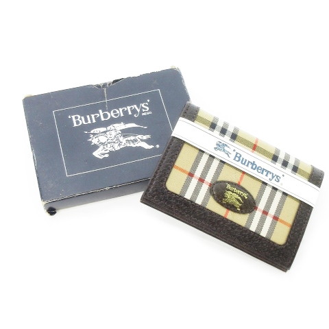 中古】未使用品 バーバリーズ Burberrys カードケース 名刺入れ