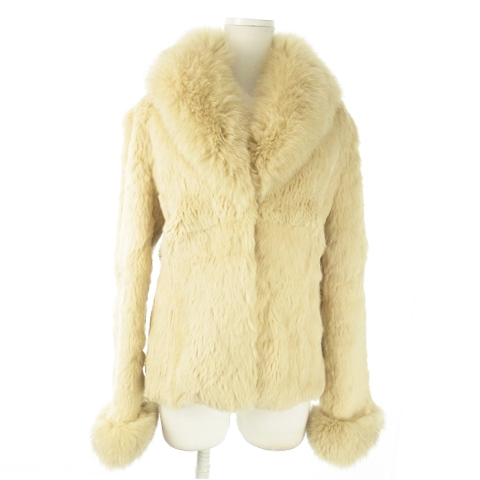 中古】エメ AIMER ファーコート ショート丈 ラビット フォックス 毛皮