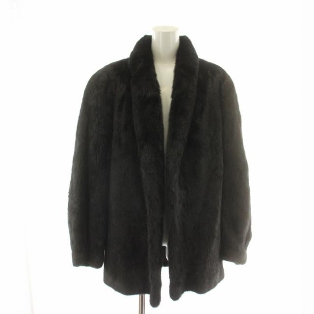 ミンク 毛皮ハーフコート 黒 15号 【公式通販】