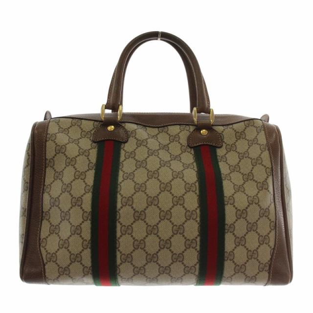 中古】グッチ GUCCI オールドグッチ ボストンバッグ ハンド PVC 中古】グッチ GUCCI オールドグッチ ボストンバッグ ハンド PVC