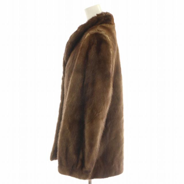 ノーブランド ファーコート 毛皮コート ミンク ミディアム 13 XL