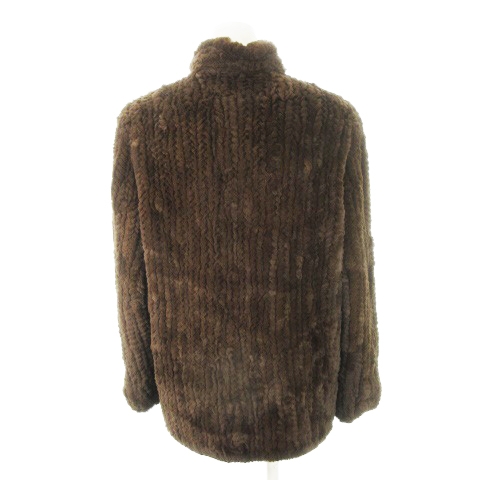 ノーブランド ファーコート 毛皮 ミンクファー 13 茶 ブラウン /AE
