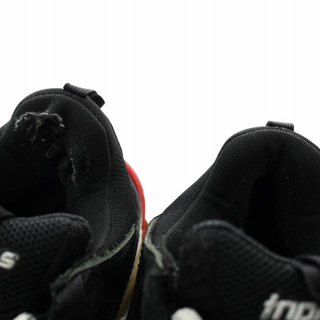 【中古】バレンシアガ BALENCIAGA Triple S スニーカー メッシュ レザー ローカット 厚底 ロゴ 40 26.5cm 黒 533882