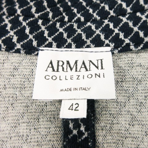 中古◆ARMANI COLLEZIONI アルマーニ コレッツォーニ 総柄 ギャザードレス ワンピース 40 マルチ レディース 中古アルマーニ コレツィオーニ ARMANI COLLEZIONI テーラード