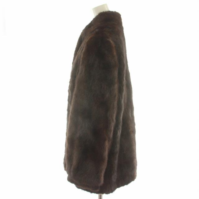 中古】ランブルトン Rambulton ファーコート ハーフ ミドル ミンク