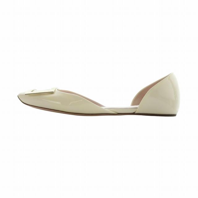 美品　ロジェヴィヴィエ　フラット　パンプス　34.5 白 ホワイト（白）系 23.5cm Roger Vivier(ロジェ・ヴィヴィエ) パンプス