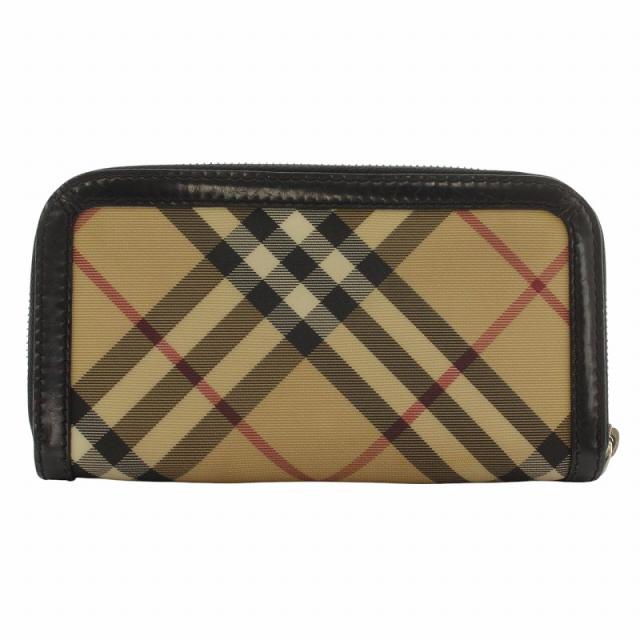 BURBERRY バーバリー ノバチェック チェック柄 ラウンドファスナー 長