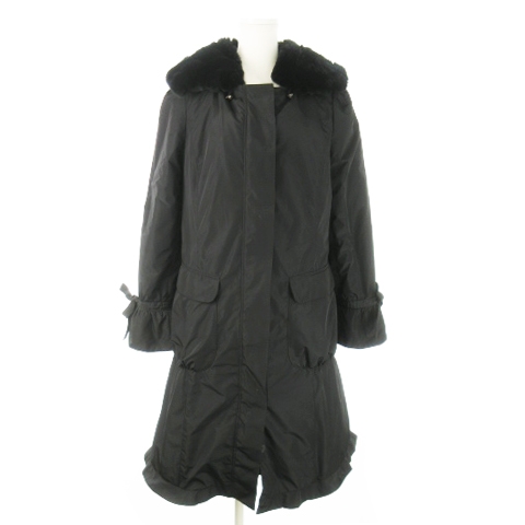 TOBECHIC ドゥービーシック コート ジャケット 42 ハロッズ Rene エムズグレーシー トゥービーシック TO BE CHIC コート ジャケット ショート丈 フード